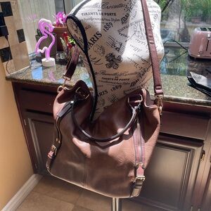 Chocolate Brown Faux Leather Bag